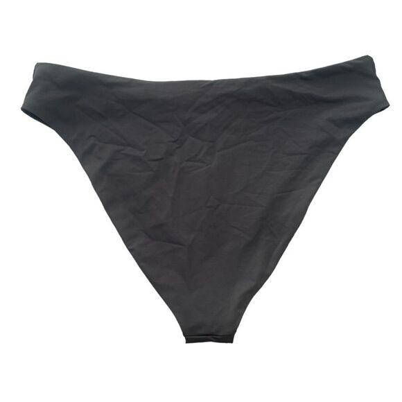 SKIMS NWT Recycled Swim Mid Waist Bottom Bikini Swim Bottom In Gunmetal Gray - Picture 5 of 5